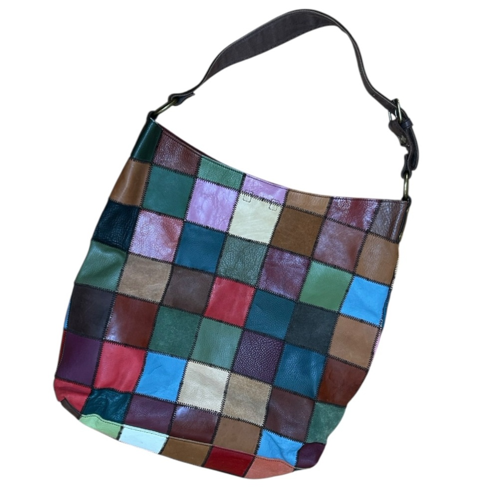 Lucky Brand | Y2K Leather Patchwork Tote Purse
